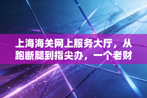 上海海关网上服务大厅,从跑断腿到指尖办,一个老财务眼中的通关变迁史