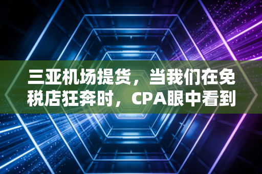 三亚机场提货，当我们在免税店狂奔时，CPA眼中看到的却是税筹与人性的博弈