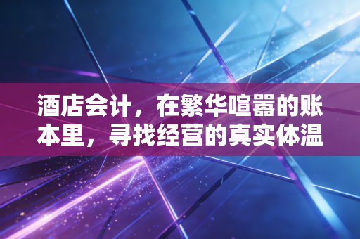 酒店会计,在繁华喧嚣的账本里,寻找经营的真实体温