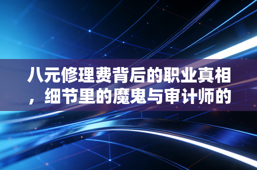 八元修理费背后的职业真相,细节里的魔鬼与审计师的执念