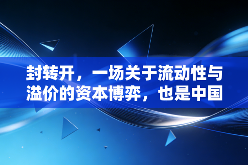 封转开,一场关于流动性与溢价的资本博弈,也是中国基金市场的成人礼