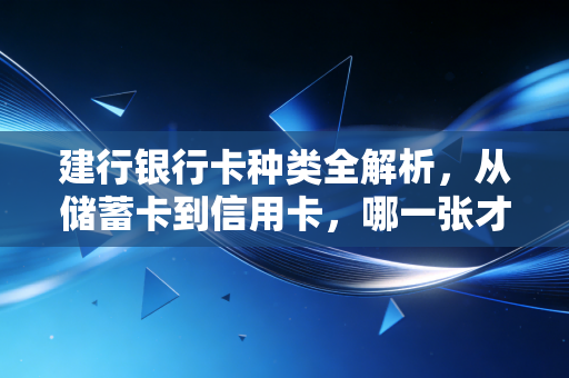 建行银行卡种类全解析,从储蓄卡到信用卡,哪一张才是你的理财神助攻?