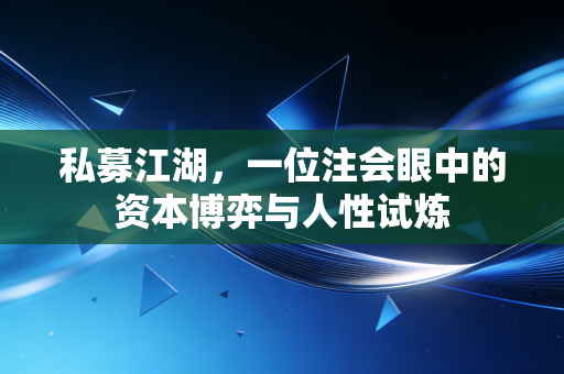 私募江湖,一位注会眼中的资本博弈与人性试炼