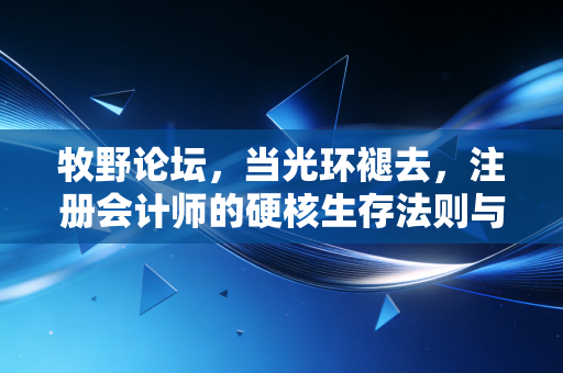 牧野论坛,当光环褪去,注册会计师的硬核生存法则与职业突围
