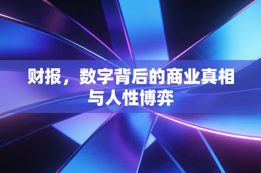 财报,数字背后的商业真相与人性博弈
