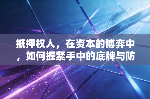 抵押权人，在资本的博弈中，如何握紧手中的底牌与防线