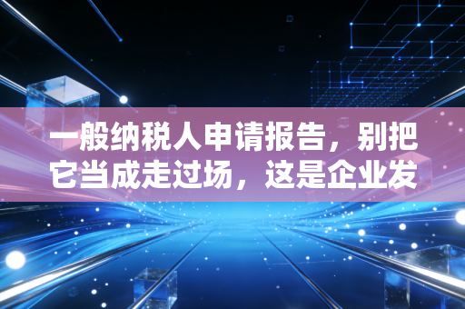 一般纳税人申请报告，别把它当成走过场，这是企业发展的投名状