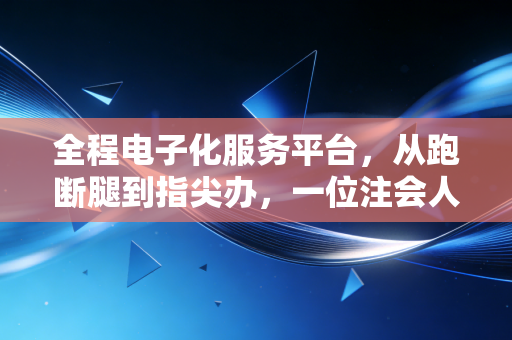 全程电子化服务平台，从跑断腿到指尖办，一位注会人的真实观察