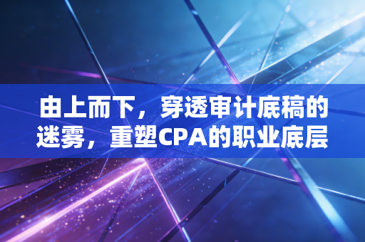 由上而下，穿透审计底稿的迷雾，重塑CPA的职业底层逻辑