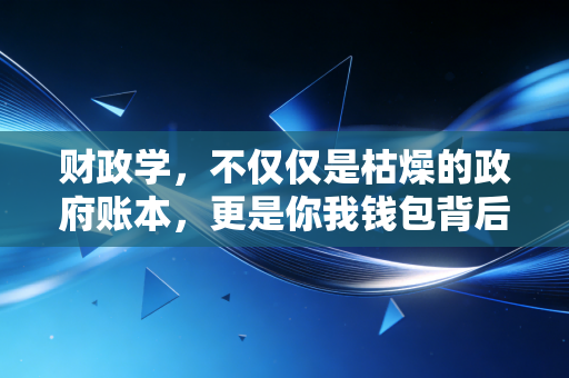 财政学,不仅仅是枯燥的政府账本,更是你我钱包背后的隐形操盘手