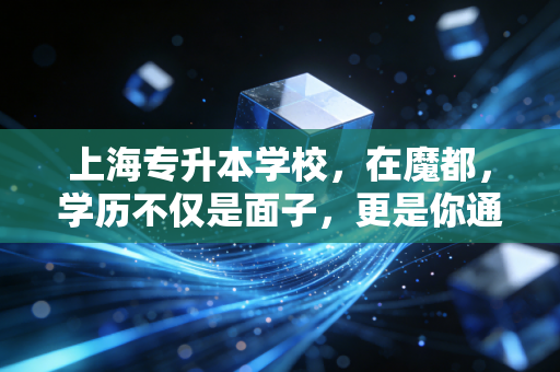 上海专升本学校,在魔都,学历不仅是面子,更是你通往CPA高薪的入场券