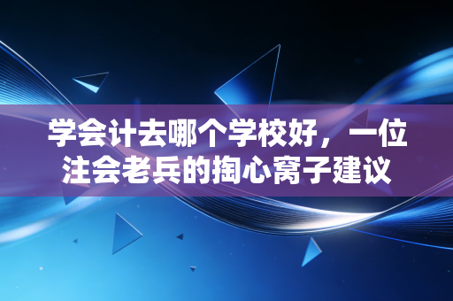 学会计去哪个学校好,一位注会老兵的掏心窝子建议