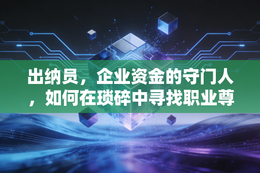 出纳员,企业资金的守门人,如何在琐碎中寻找职业尊严?