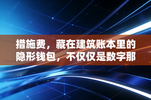 措施费，藏在建筑账本里的隐形钱包，不仅仅是数字那么简单