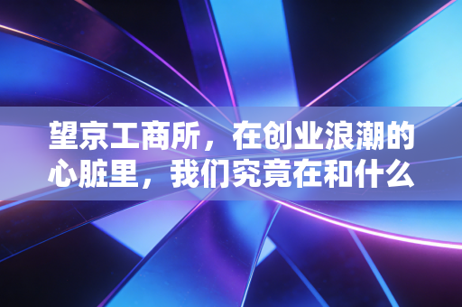 望京工商所,在创业浪潮的心脏里,我们究竟在和什么打交道?