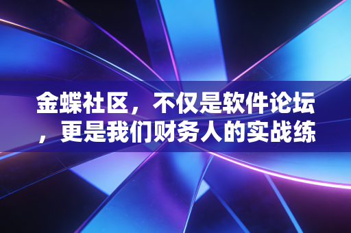金蝶社区，不仅是软件论坛，更是我们财务人的实战练兵场