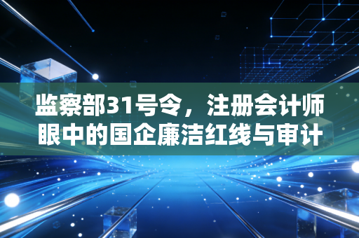 监察部31号令,注册会计师眼中的国企廉洁红线与审计实战