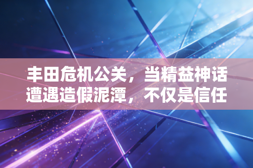丰田危机公关,当精益神话遭遇造假泥潭,不仅是信任的崩塌,更是内控的失效