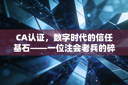 CA认证，数字时代的信任基石——一位注会老兵的碎碎念与深度剖析