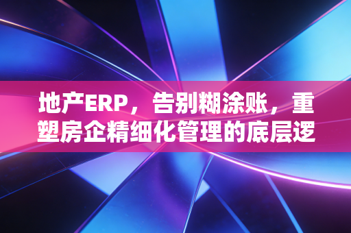 地产ERP，告别糊涂账，重塑房企精细化管理的底层逻辑