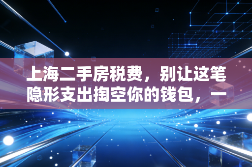 上海二手房税费,别让这笔隐形支出掏空你的钱包,一位注会师的深度解析
