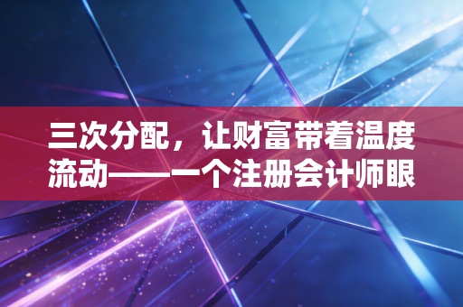 三次分配,让财富带着温度流动——一个注册会计师眼中的社会共富之路