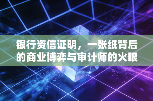 银行资信证明,一张纸背后的商业博弈与审计师的火眼金睛