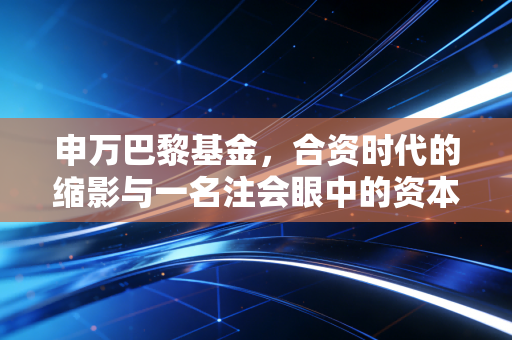 申万巴黎基金,合资时代的缩影与一名注会眼中的资本变迁史