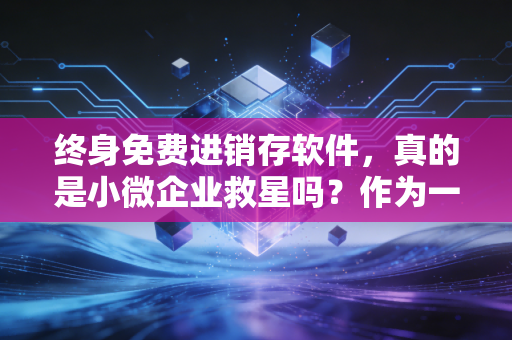 终身免费进销存软件,真的是小微企业救星吗?作为一名老CPA的掏心窝子话