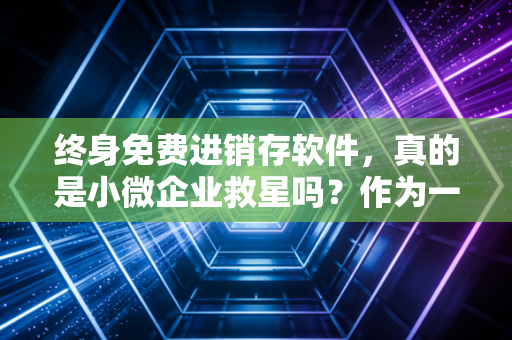 终身免费进销存软件,真的是小微企业救星吗?作为一名老CPA的掏心窝子话