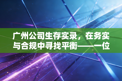 广州公司生存实录,在务实与合规中寻找平衡——一位注会眼中的岭南商业江湖