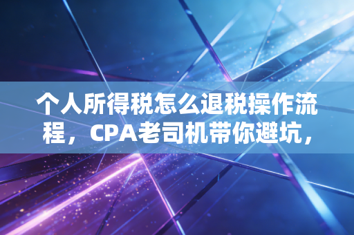 个人所得税怎么退税操作流程,CPA老司机带你避坑,把多交的钱一分不少拿回来