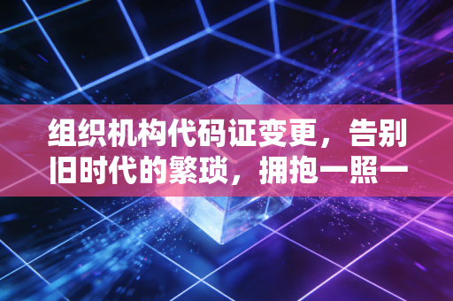 组织机构代码证变更，告别旧时代的繁琐，拥抱一照一码的轻盈与阵痛