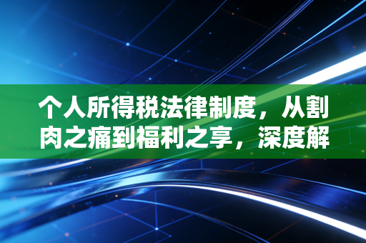 个人所得税法律制度，从割肉之痛到福利之享，深度解析你我钱包里的那些事儿