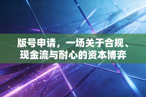 版号申请,一场关于合规、现金流与耐心的资本博弈
