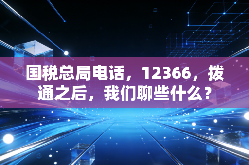国税总局电话，12366，拨通之后，我们聊些什么？