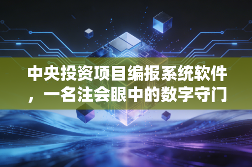 中央投资项目编报系统软件,一名注会眼中的数字守门人与合规博弈