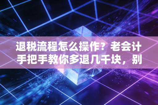 退税流程怎么操作？老会计手把手教你多退几千块，别让国家给的红包过期了！