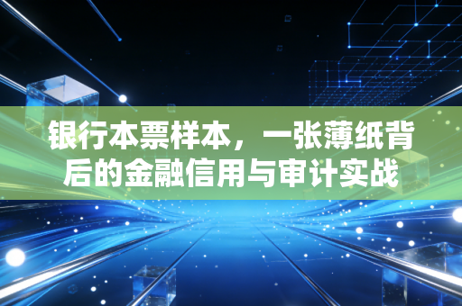 银行本票样本，一张薄纸背后的金融信用与审计实战