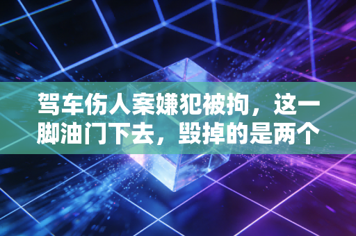 驾车伤人案嫌犯被拘，这一脚油门下去，毁掉的是两个家庭，更触碰了法治底线