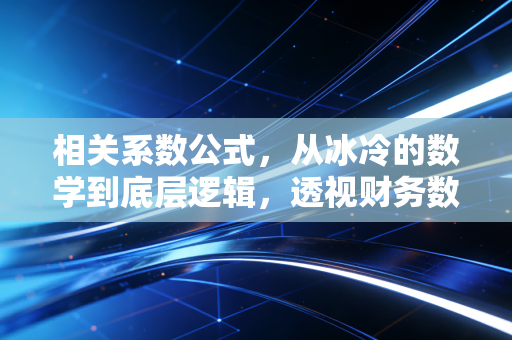 相关系数公式,从冰冷的数学到底层逻辑,透视财务数据的隐形纽带