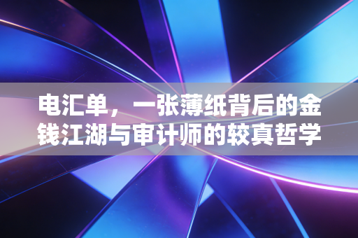 电汇单,一张薄纸背后的金钱江湖与审计师的较真哲学