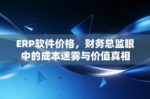 ERP软件价格,财务总监眼中的成本迷雾与价值真相