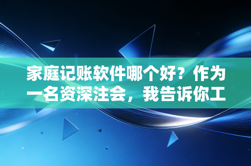 家庭记账软件哪个好？作为一名资深注会，我告诉你工具只是皮囊，习惯才是灵魂