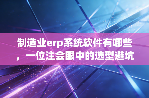 制造业erp系统软件有哪些,一位注会眼中的选型避坑指南与深度评测
