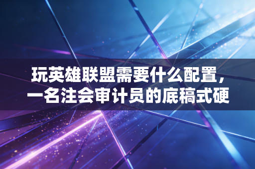 玩英雄联盟需要什么配置,一名注会审计员的底稿式硬核分析