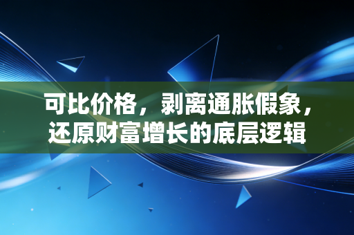 可比价格，剥离通胀假象，还原财富增长的底层逻辑