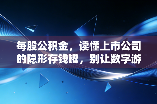 每股公积金，读懂上市公司的隐形存钱罐，别让数字游戏蒙蔽了双眼