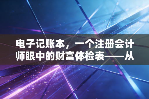 电子记账本，一个注册会计师眼中的财富体检表——从糊涂账到掌控人生