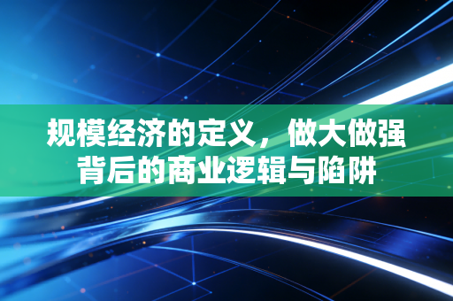 规模经济的定义，做大做强背后的商业逻辑与陷阱
